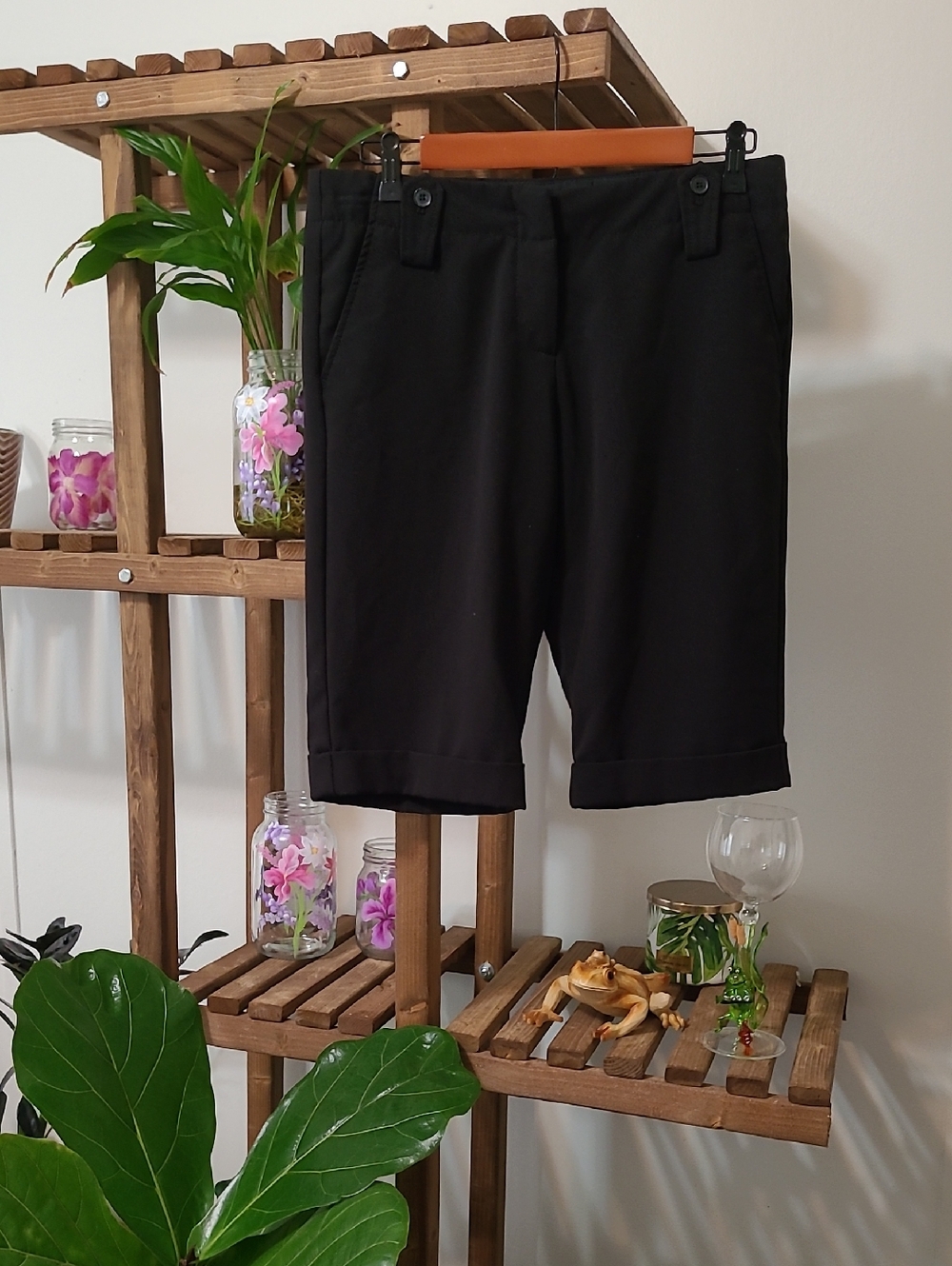 Black Bermuda Dress Shorts